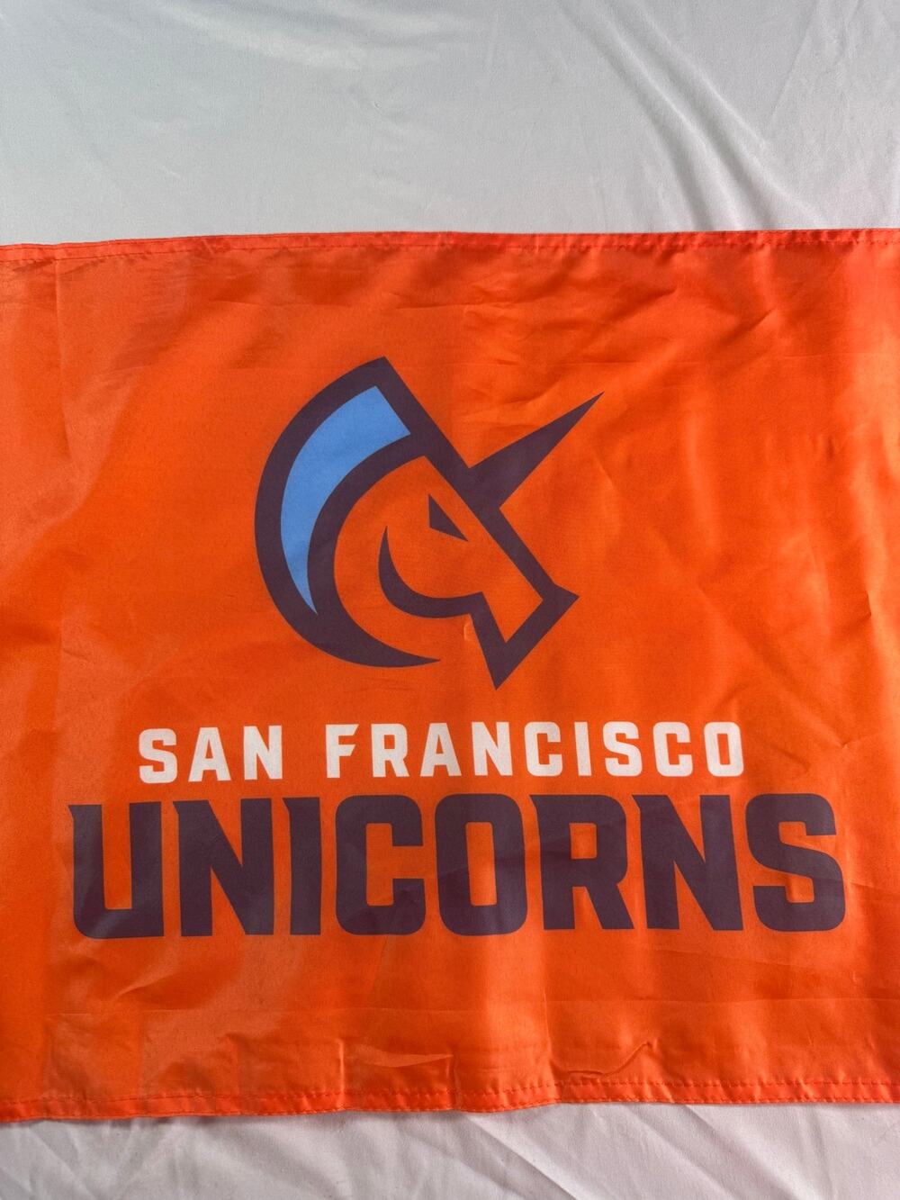 San Francisco Unicorns MLC Cricket Flag Banner 18x35 Orange Pole Sleeve